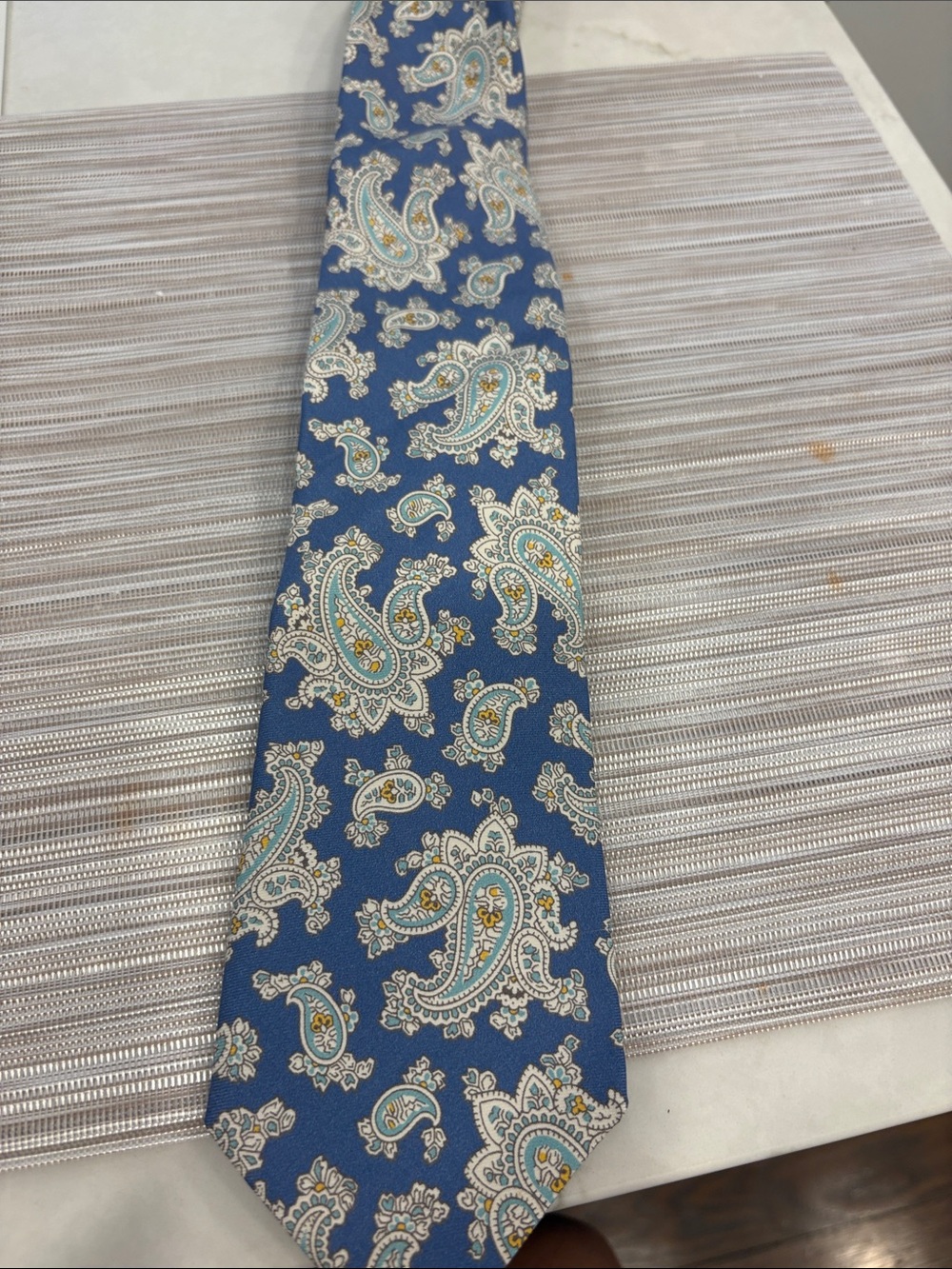 Brooks Brothers Blue Paisley Midi Skirt
